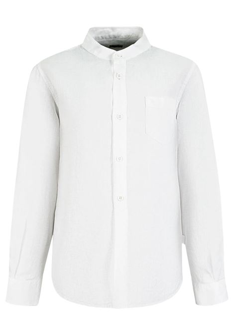 Camicia bambino bianca in lino IL GUFO | CL016L6006/CEBIANCO